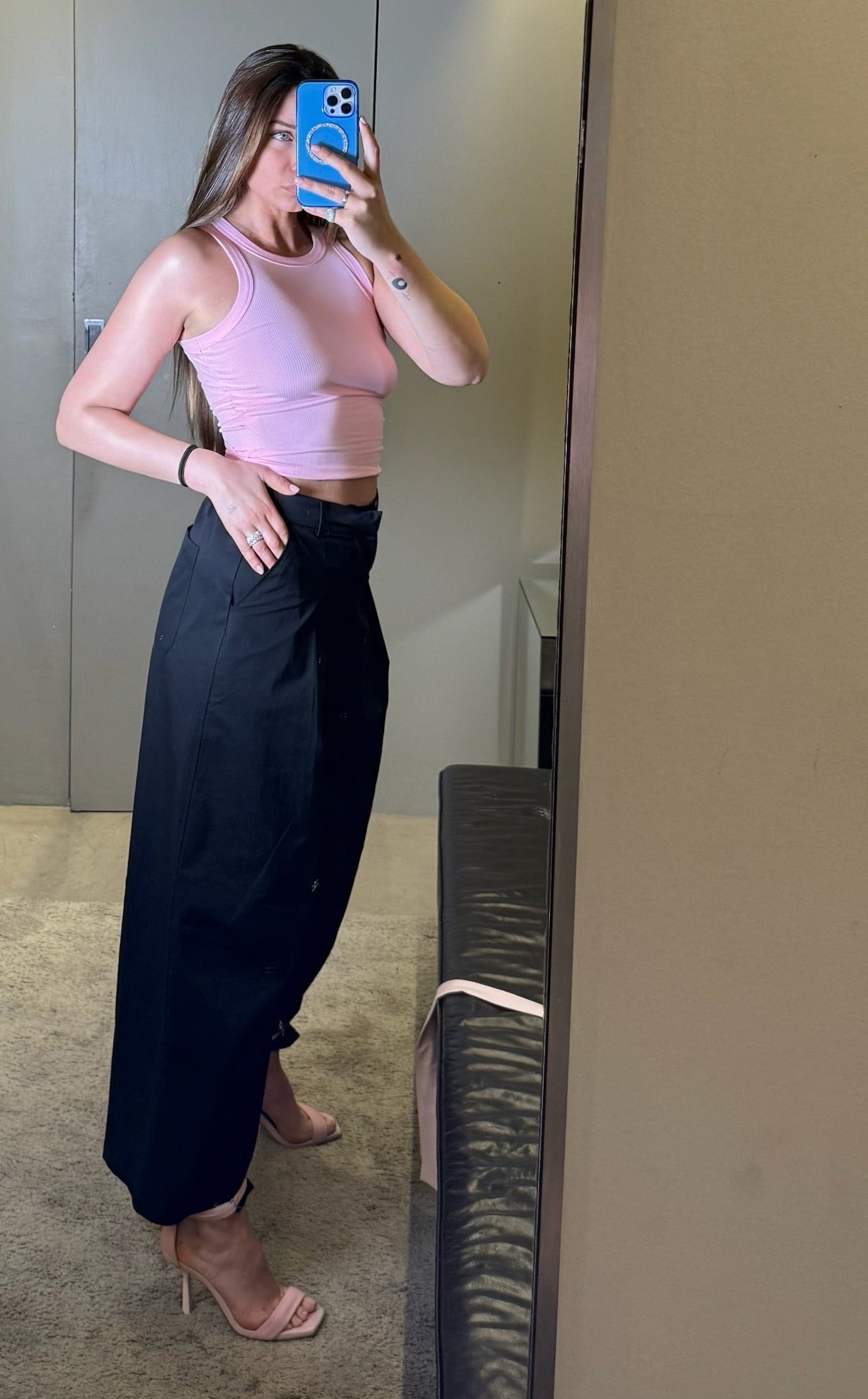 Top Bonjour rosa