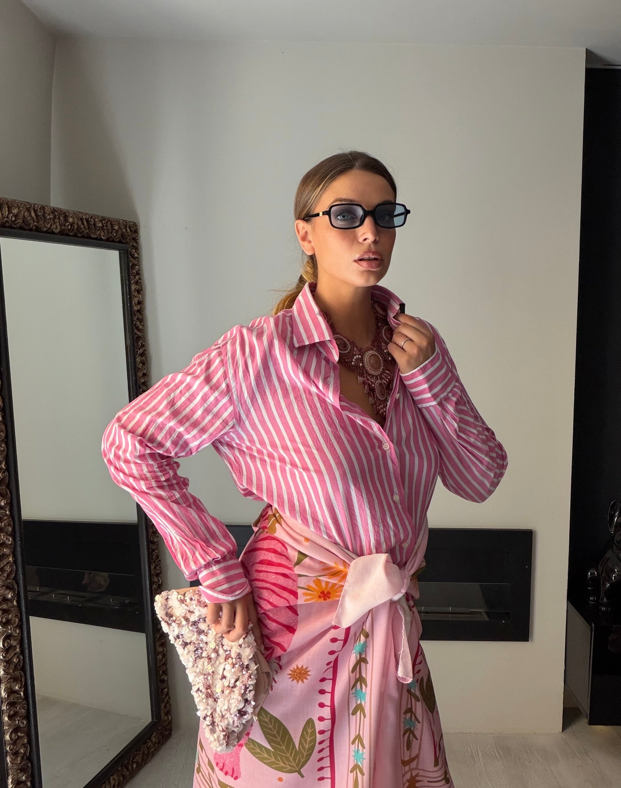 Camicia Linea rosa