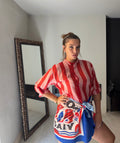 Camicia Ibiza rosso/rosa