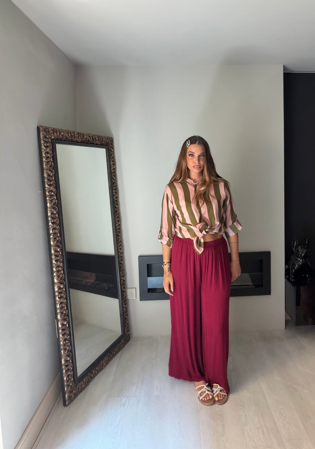 Camicia Ibiza rosa/verde