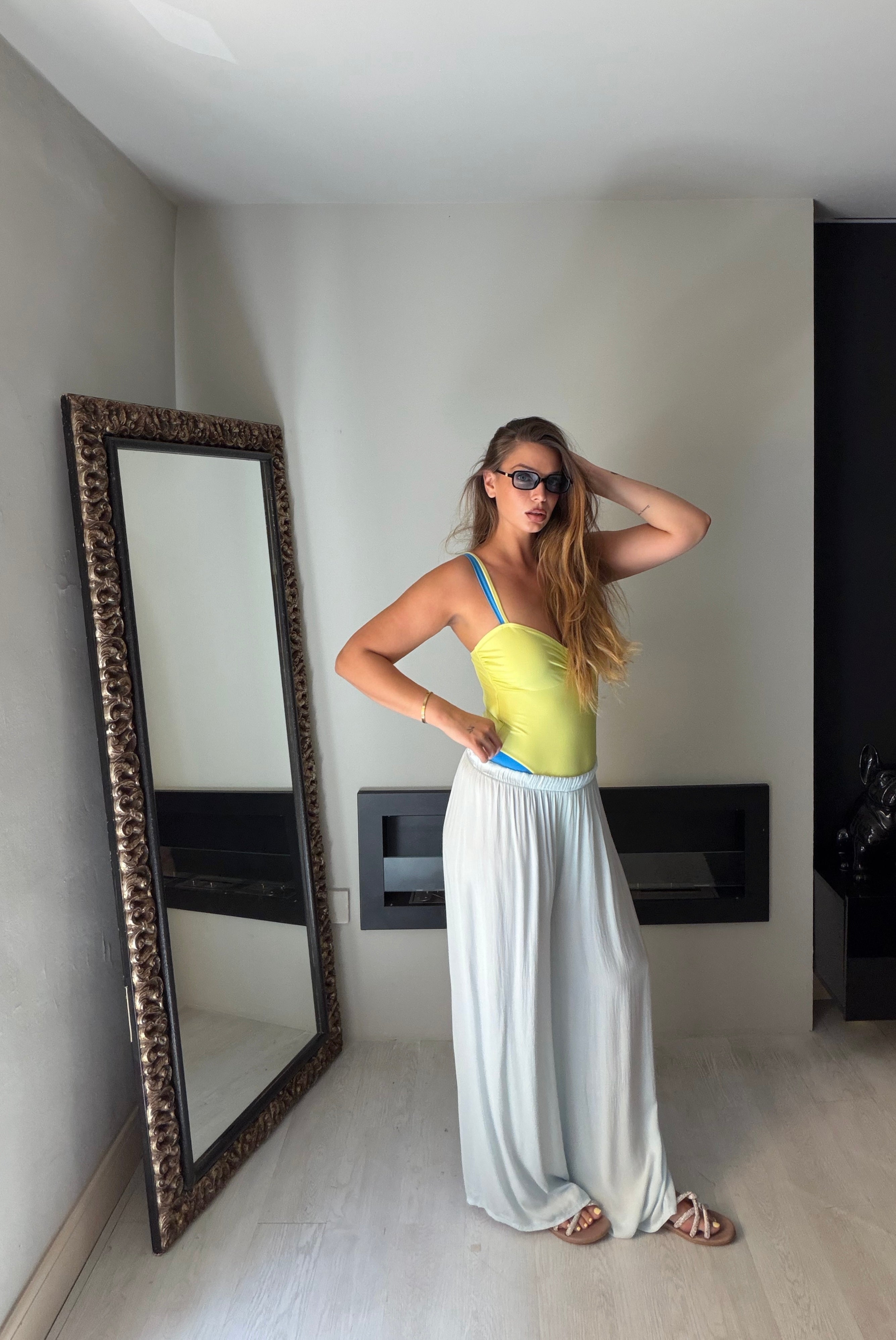 Pantalone Riviera celeste