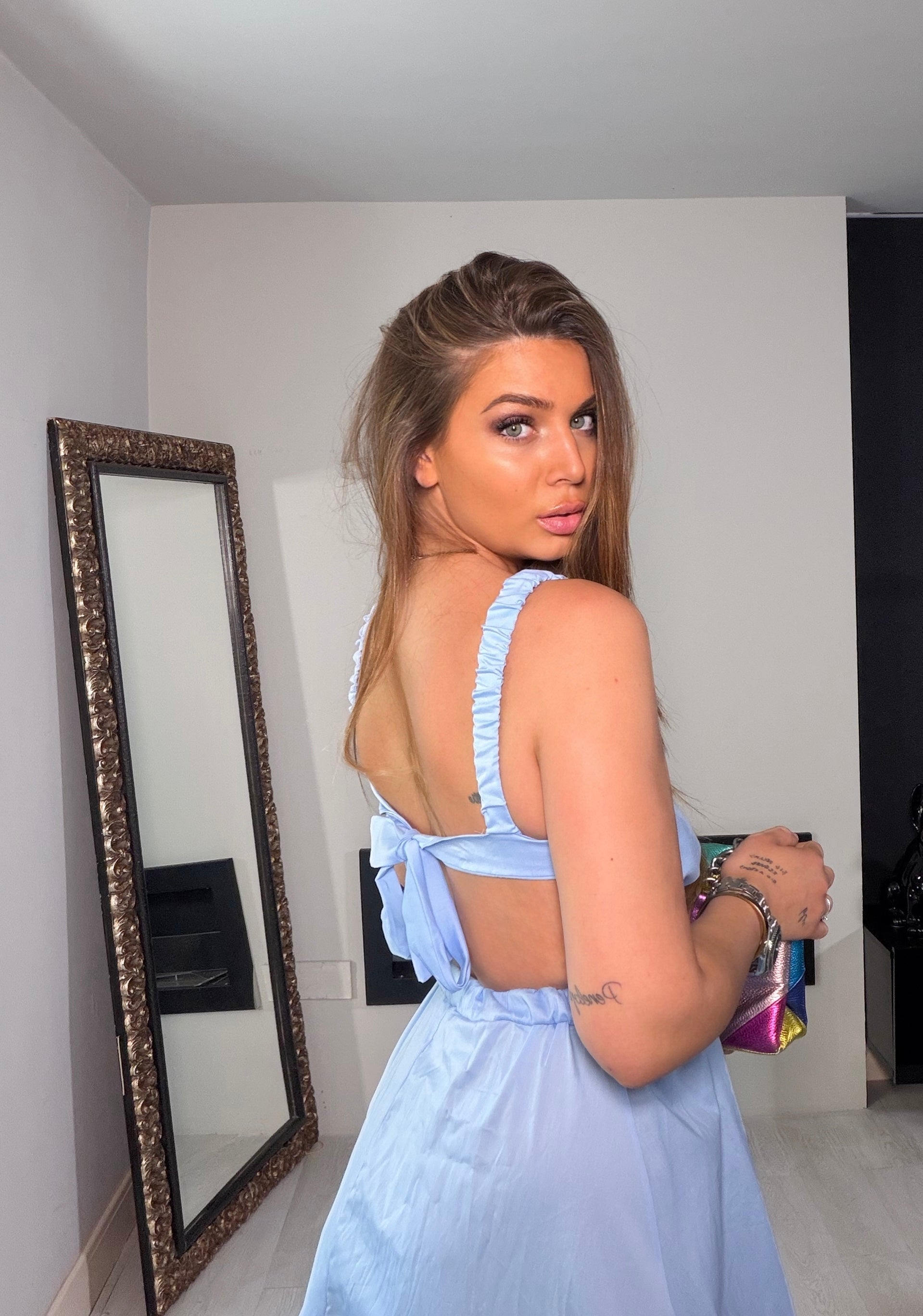 Abito Midi celeste