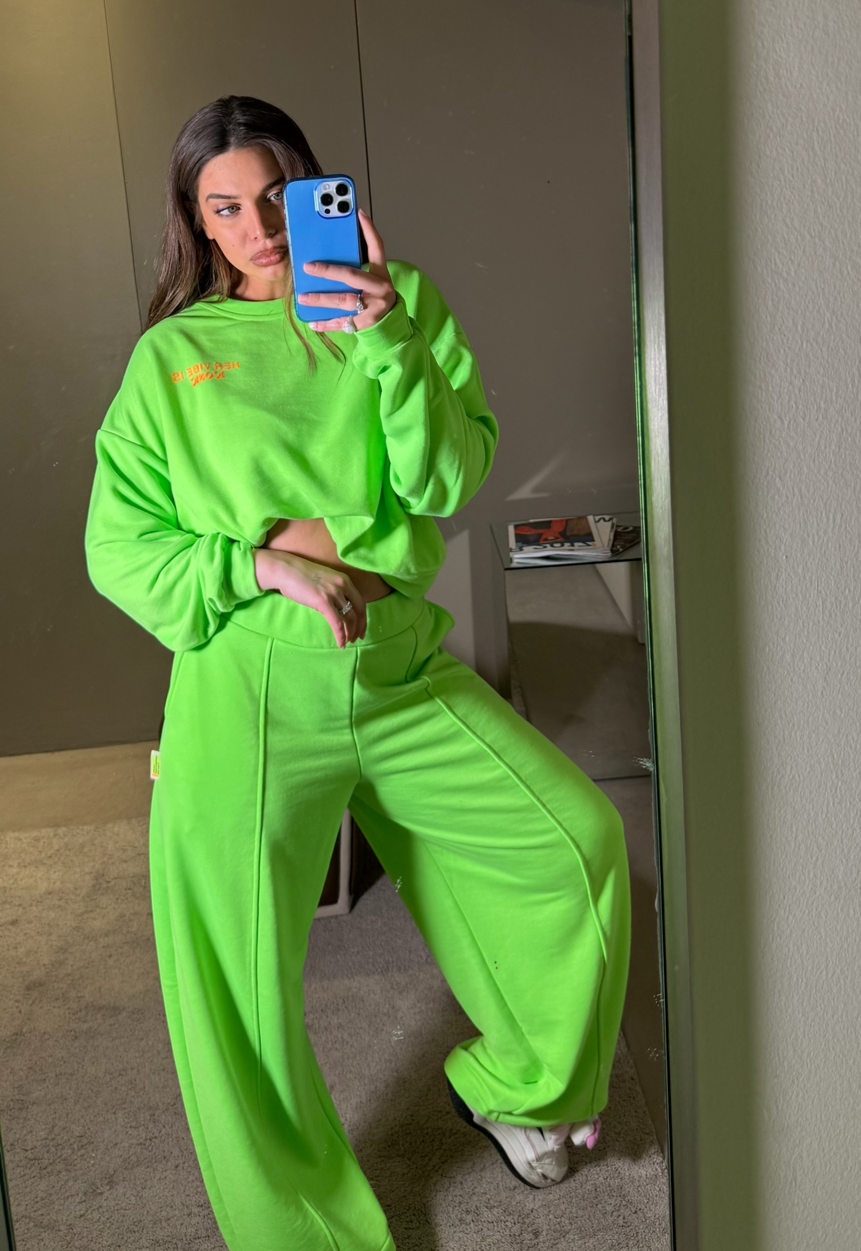 Felpa fluo verde