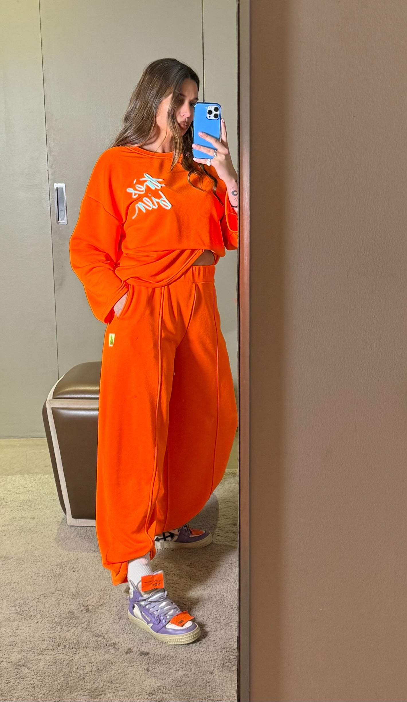 Felpa fluo arancio