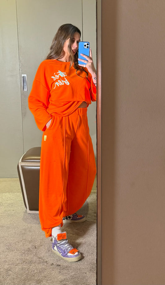 Felpa fluo arancio