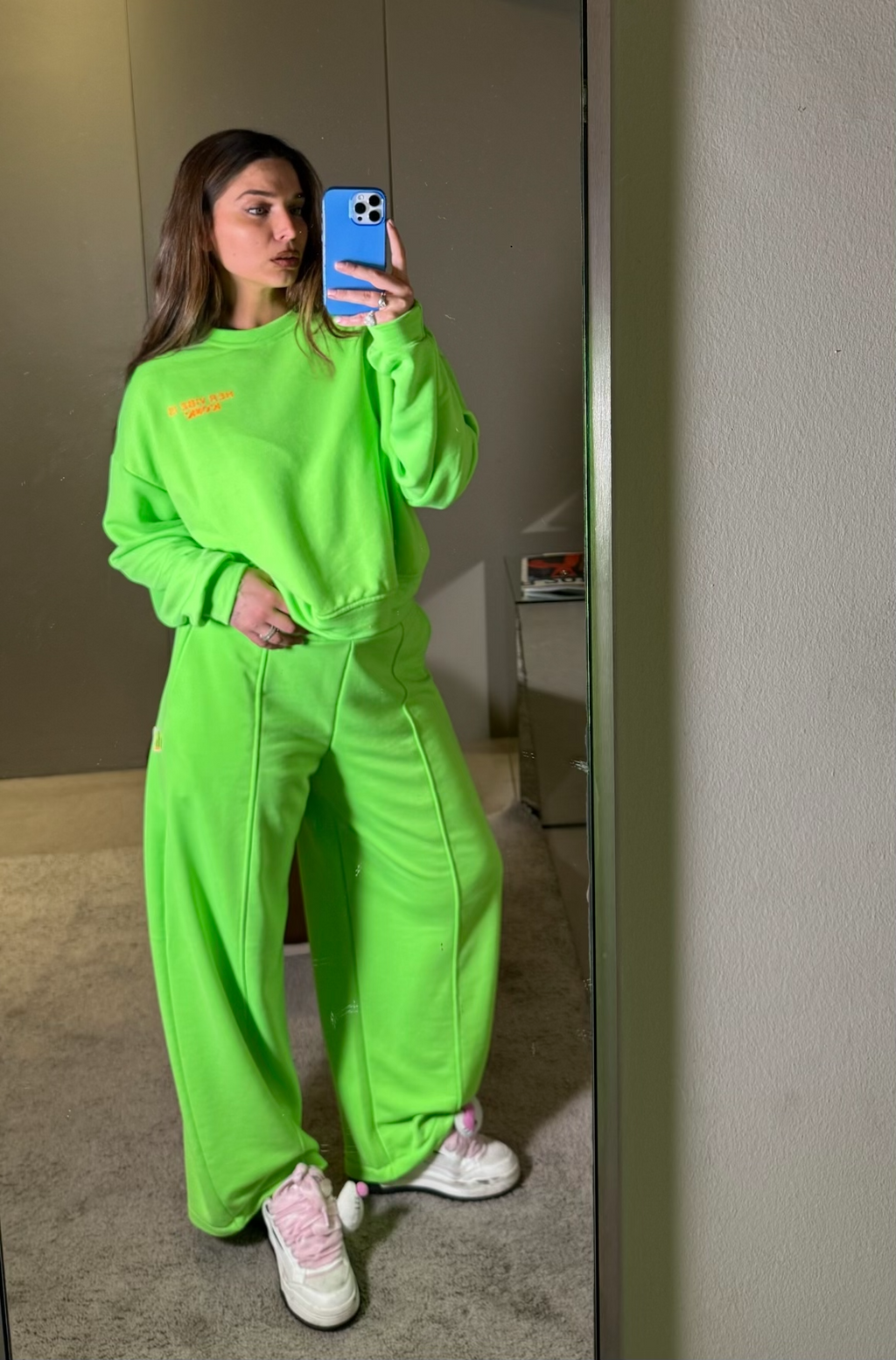 Felpa fluo verde