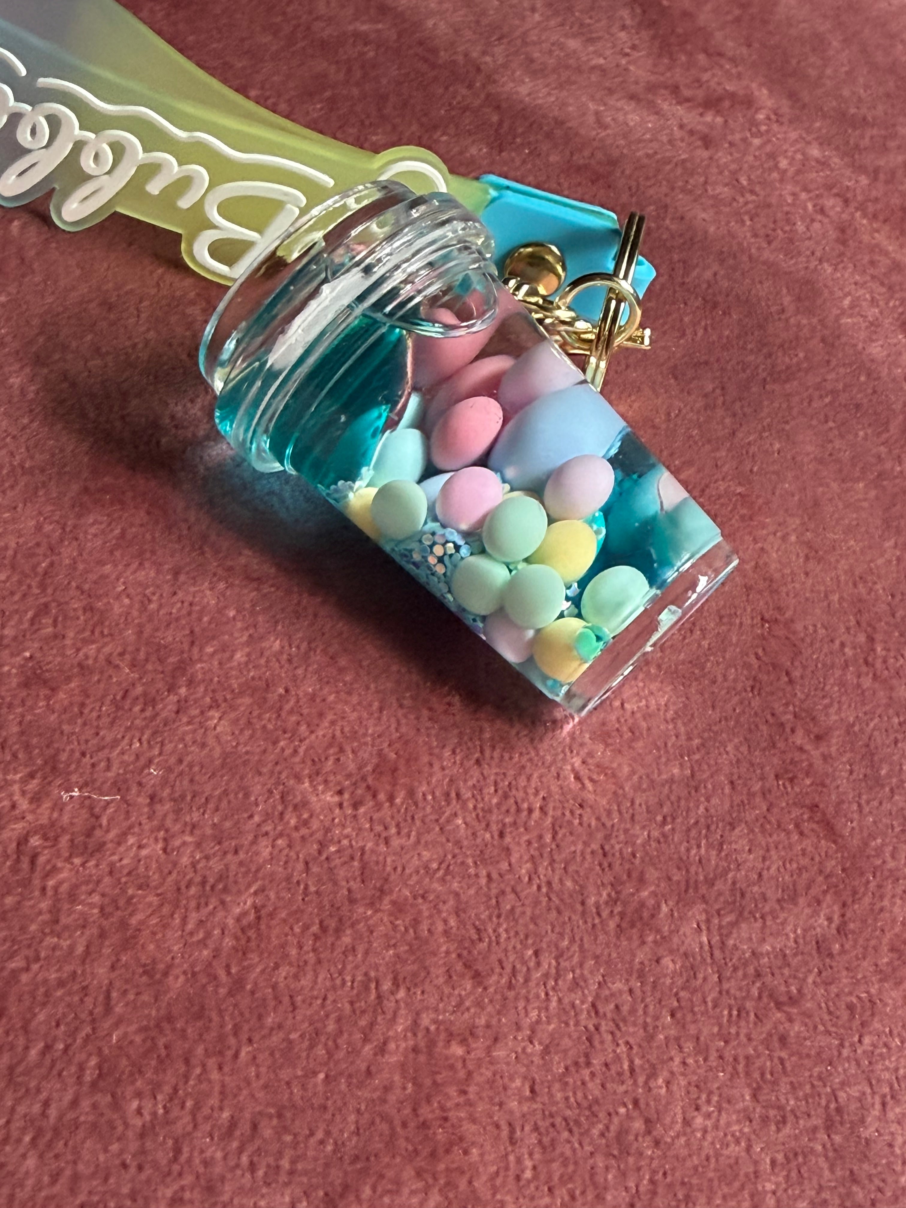 Bubble charm blu