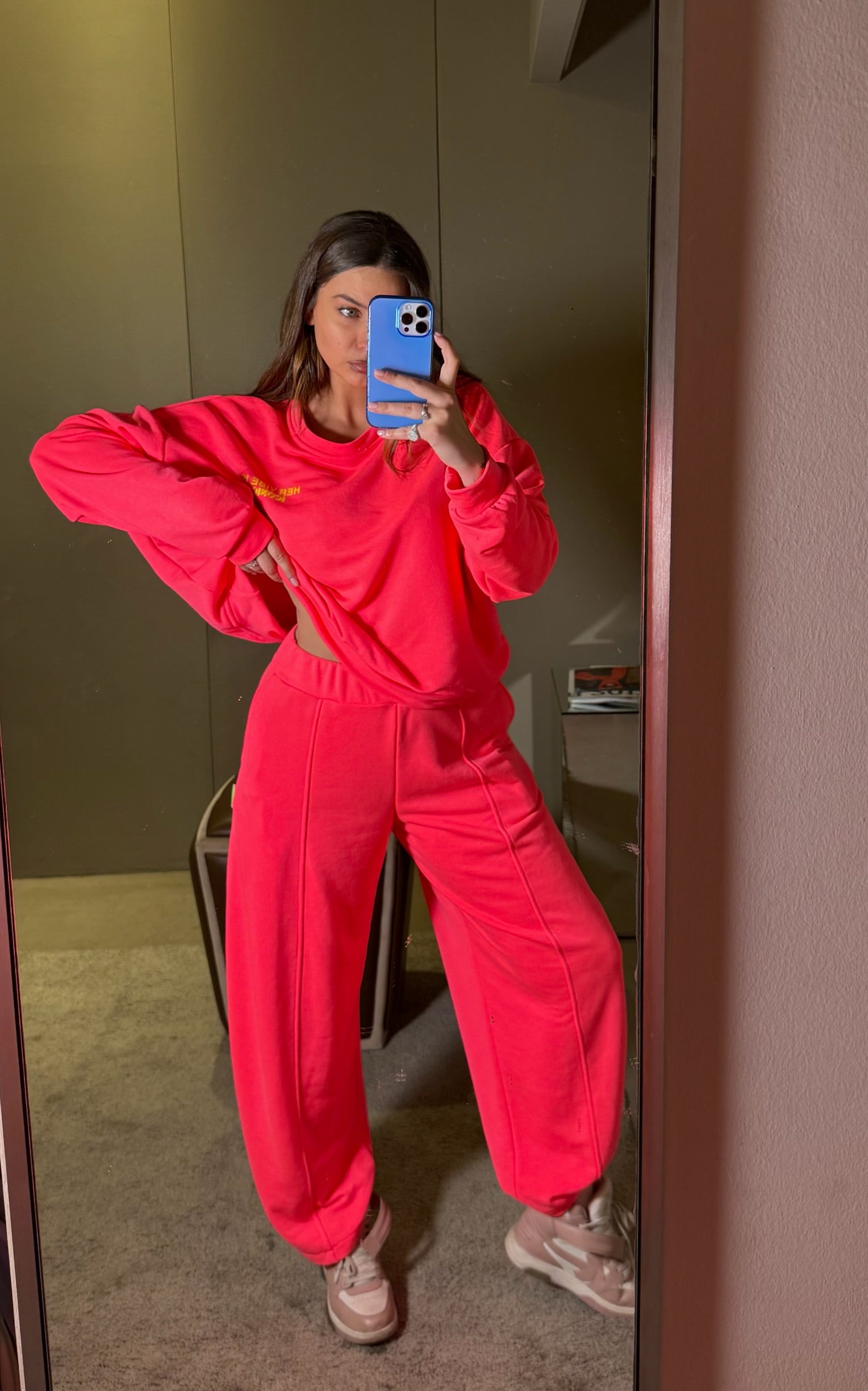 Felpa fluo rosa