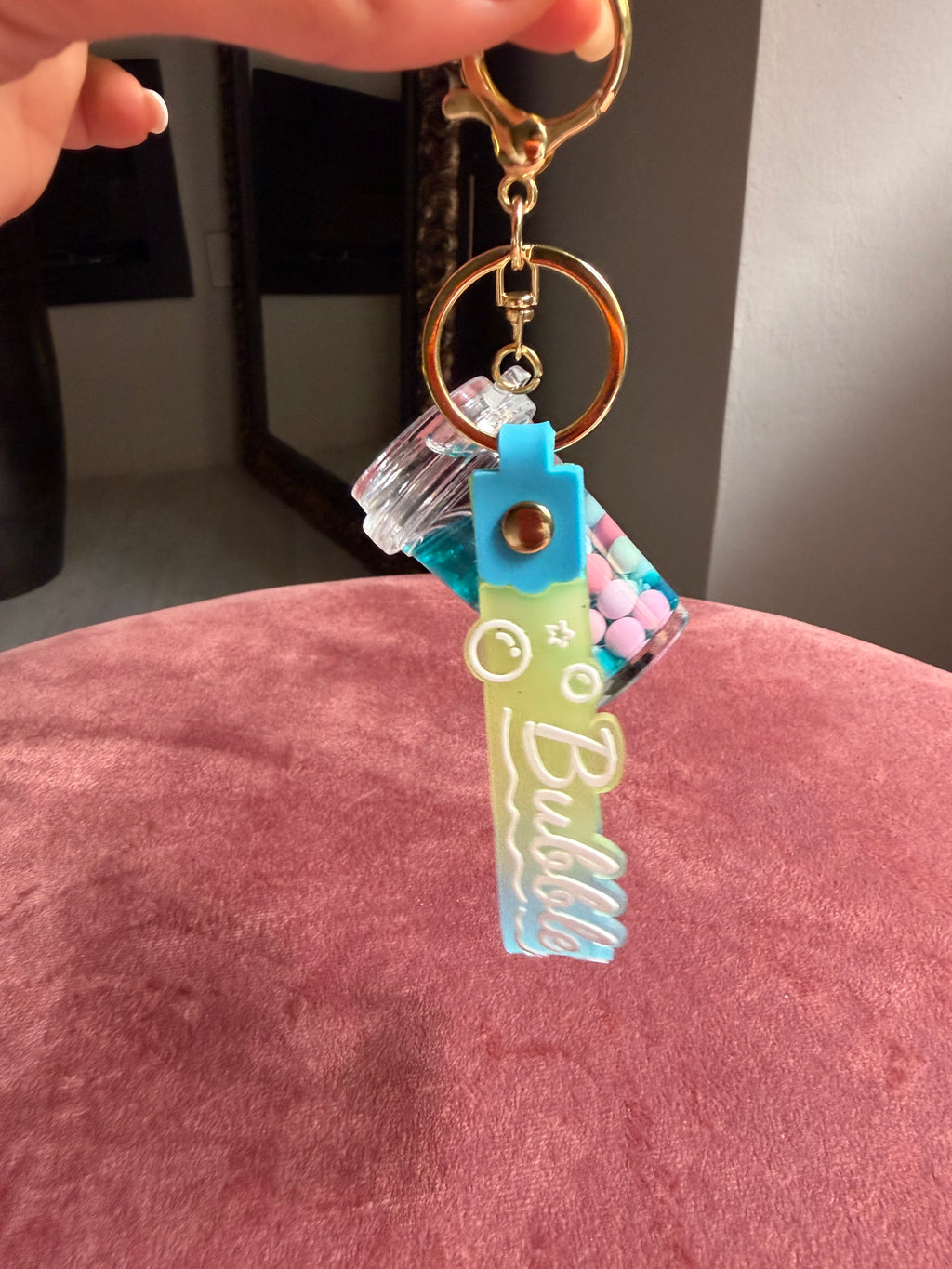 Bubble charm blu