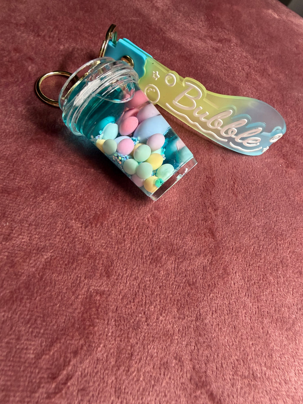 Bubble charm blu