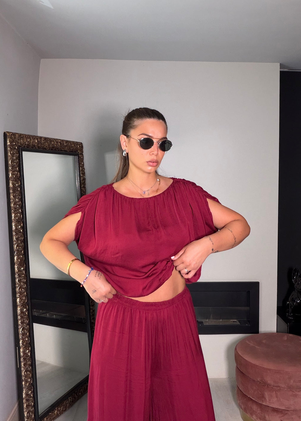 Set Sponda borgogna