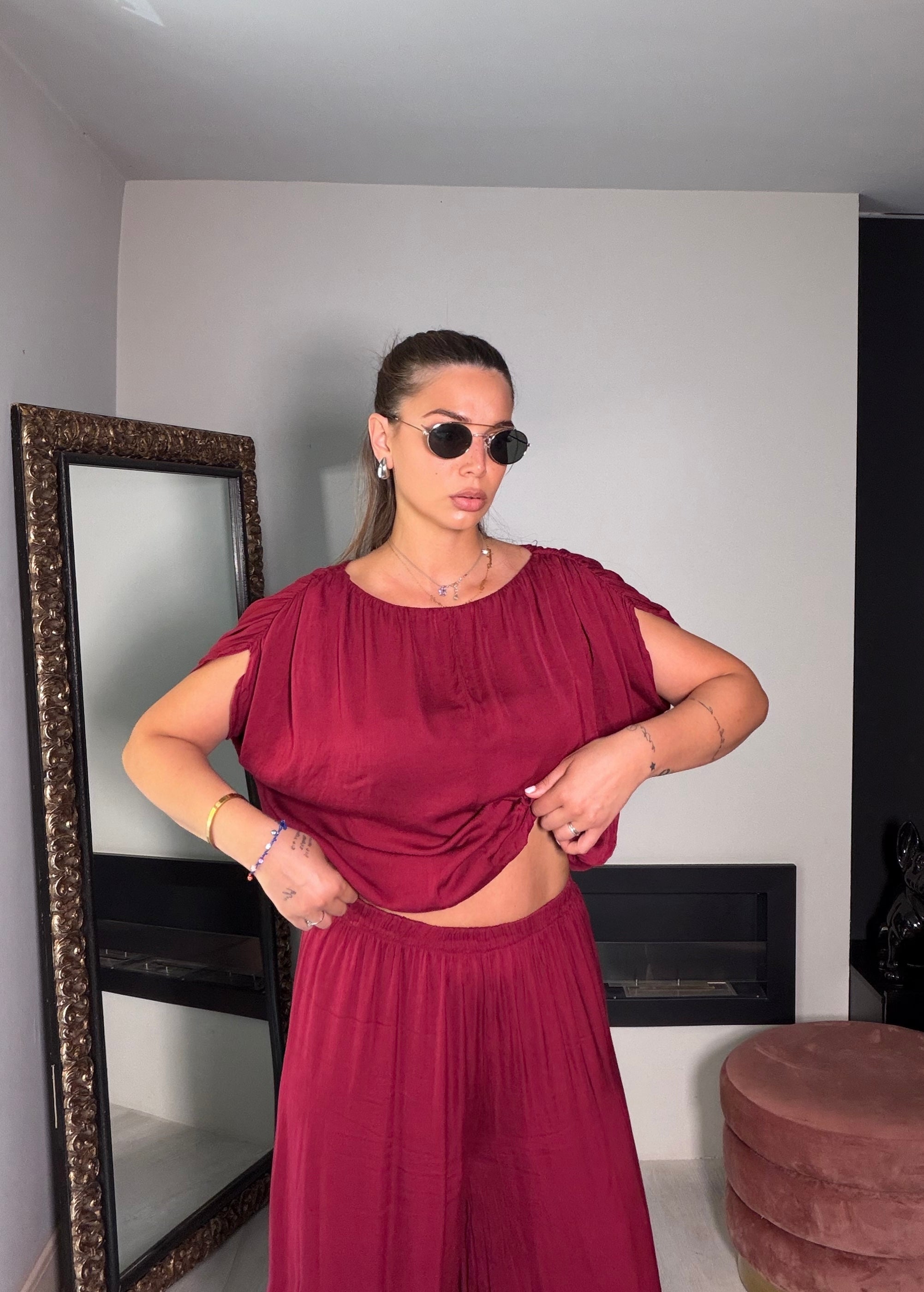 Set Sponda borgogna