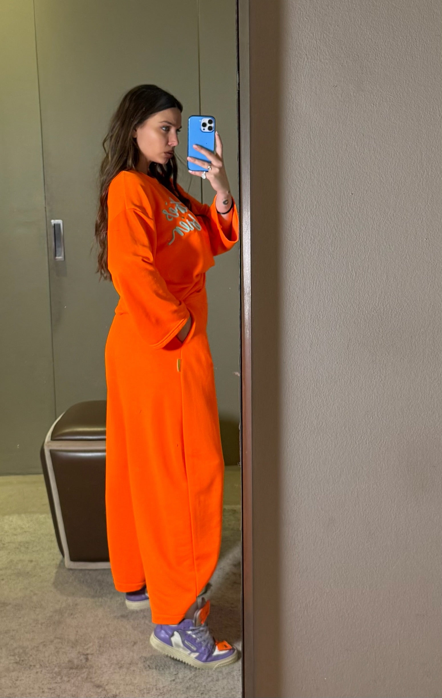 Felpa fluo arancio