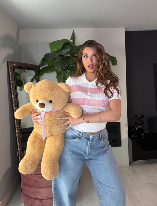 Polo Anja bianco/rosa