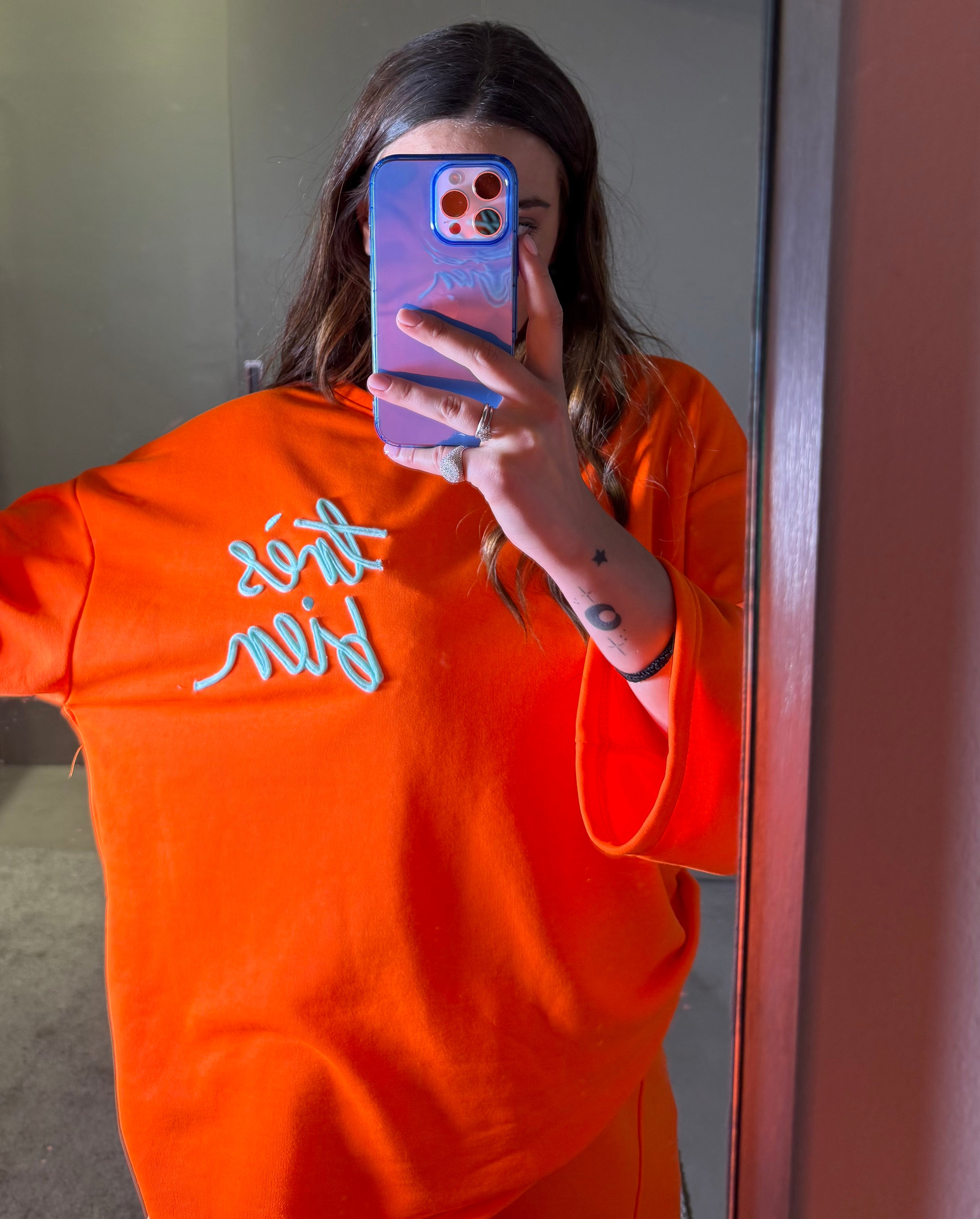 Felpa fluo arancio