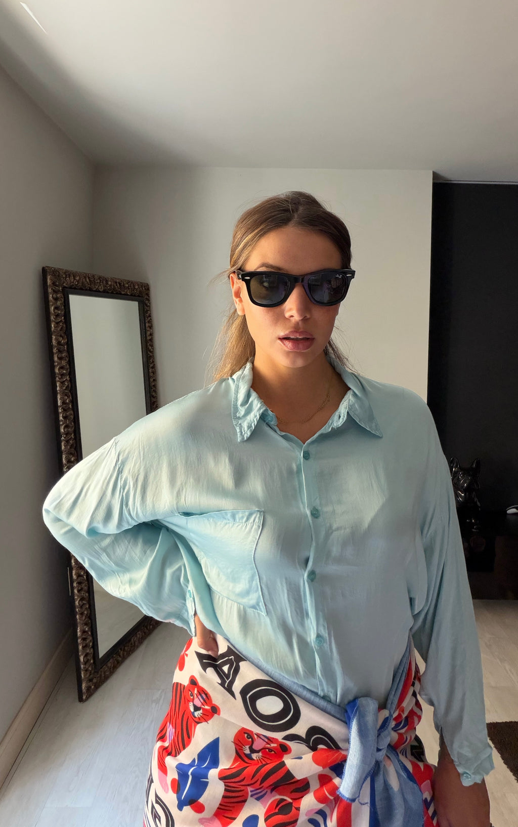 Camicia Husky celeste