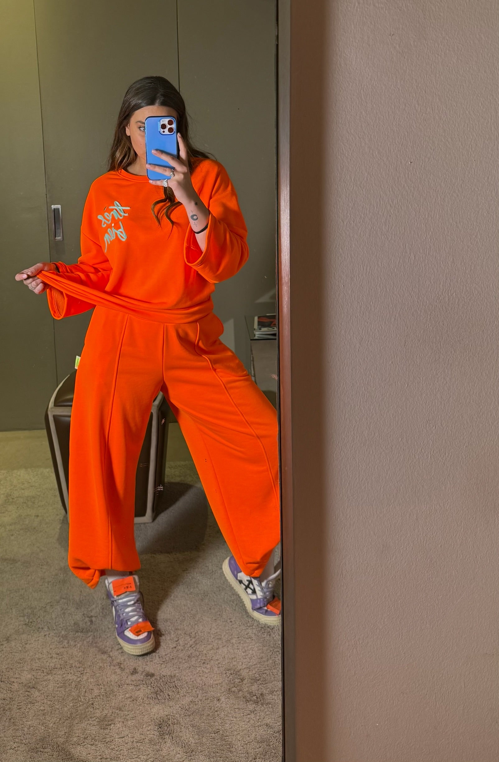 Felpa fluo arancio