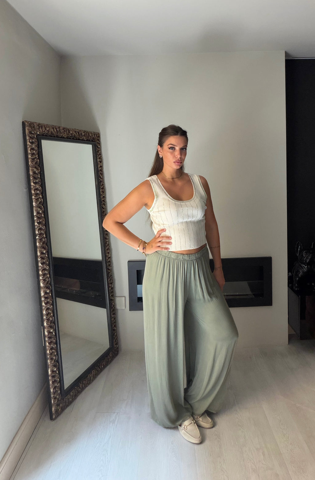 Pantalone Riviera smeraldo