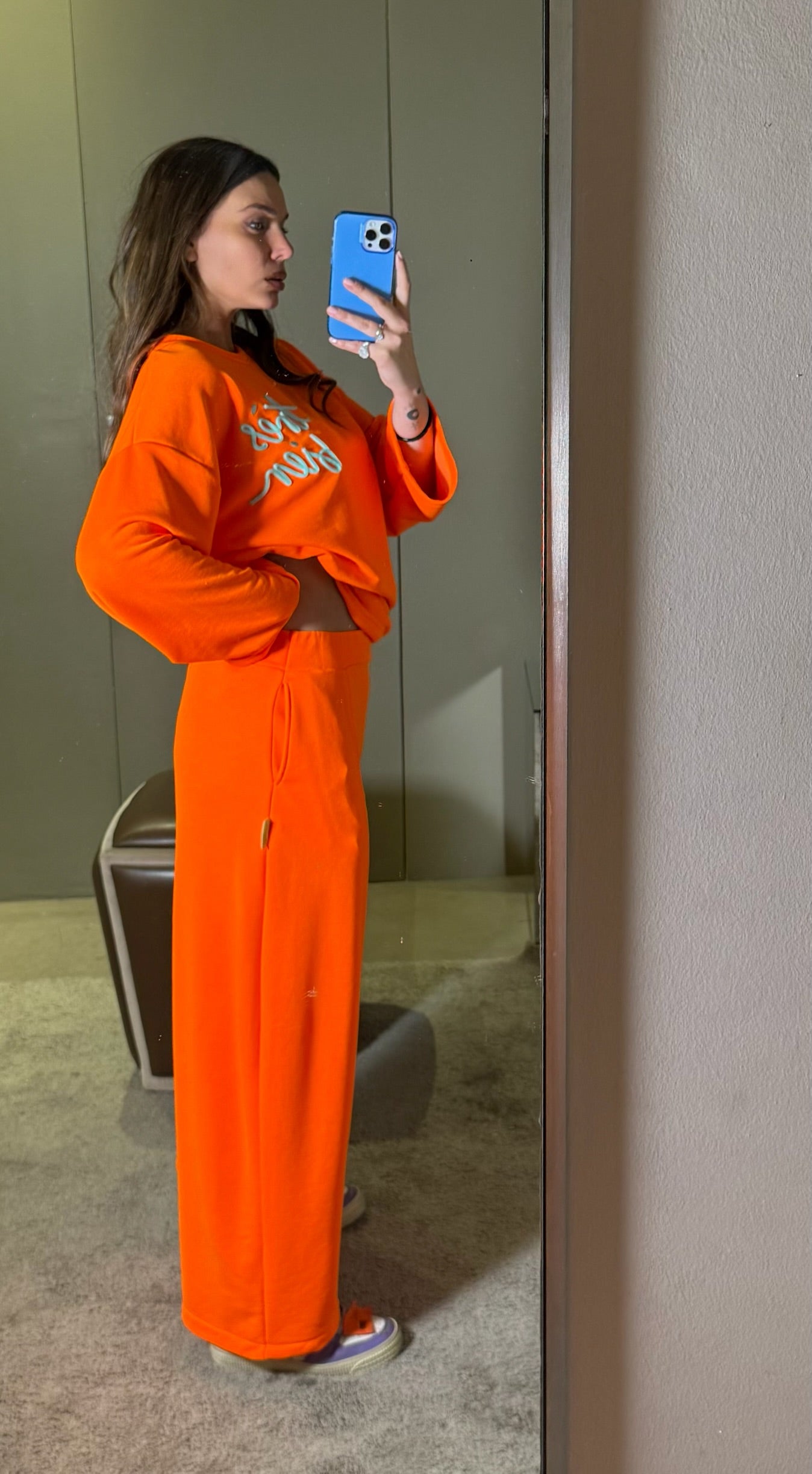 Felpa fluo arancio