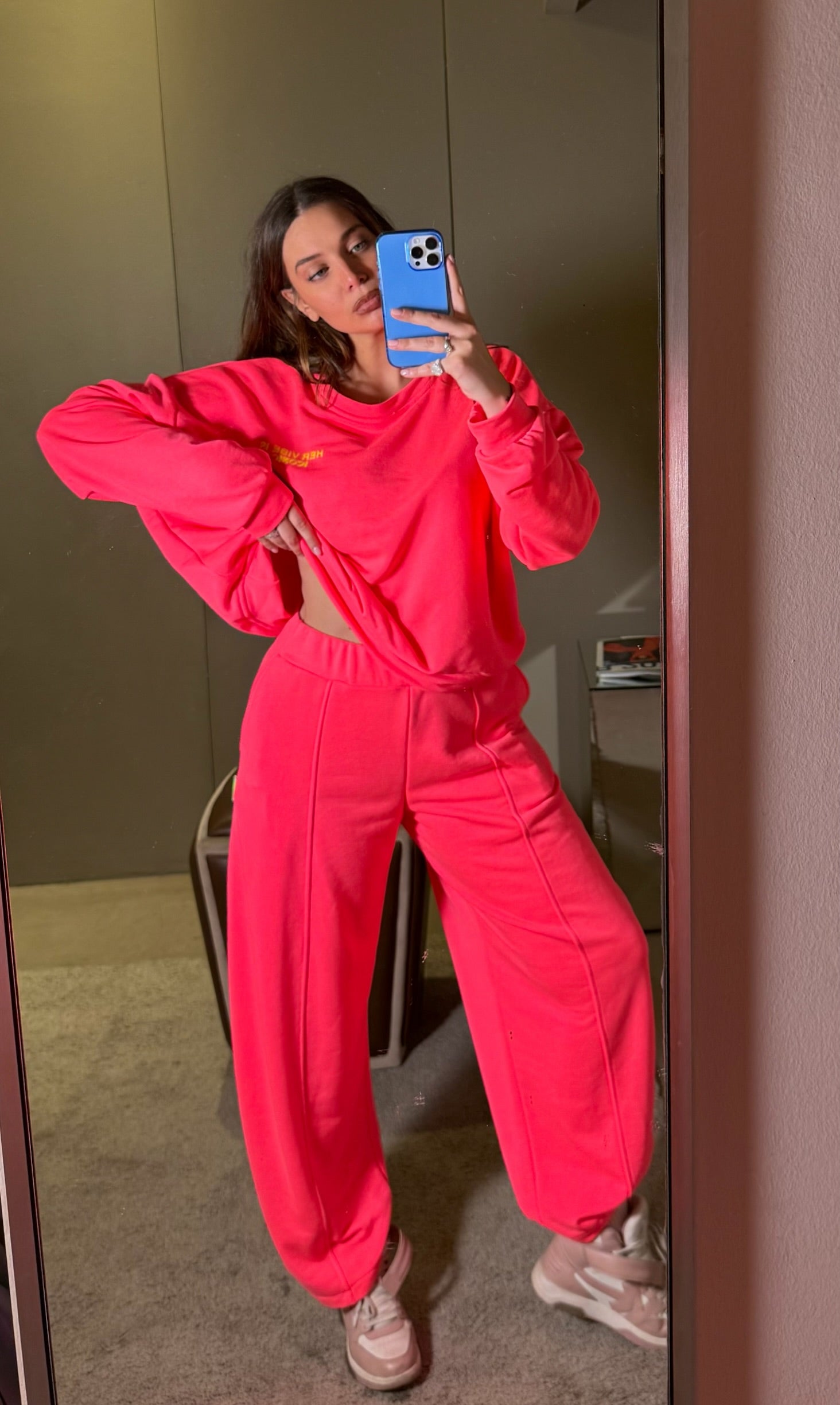Felpa fluo rosa