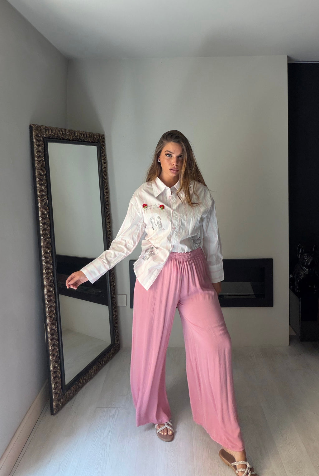 Pantalone Riviera cipria